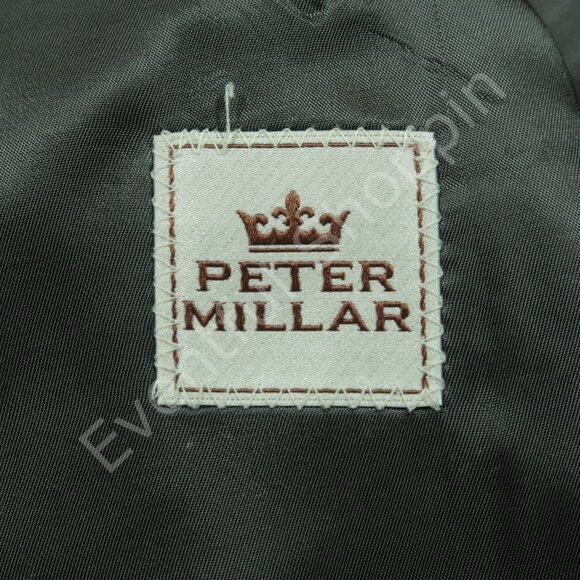 Peter Millar Suit Jacket Mens 44R Gray Wool Blazer Sport Coat Glenplaid 2B 2V - Picture 5 of 7